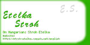 etelka stroh business card